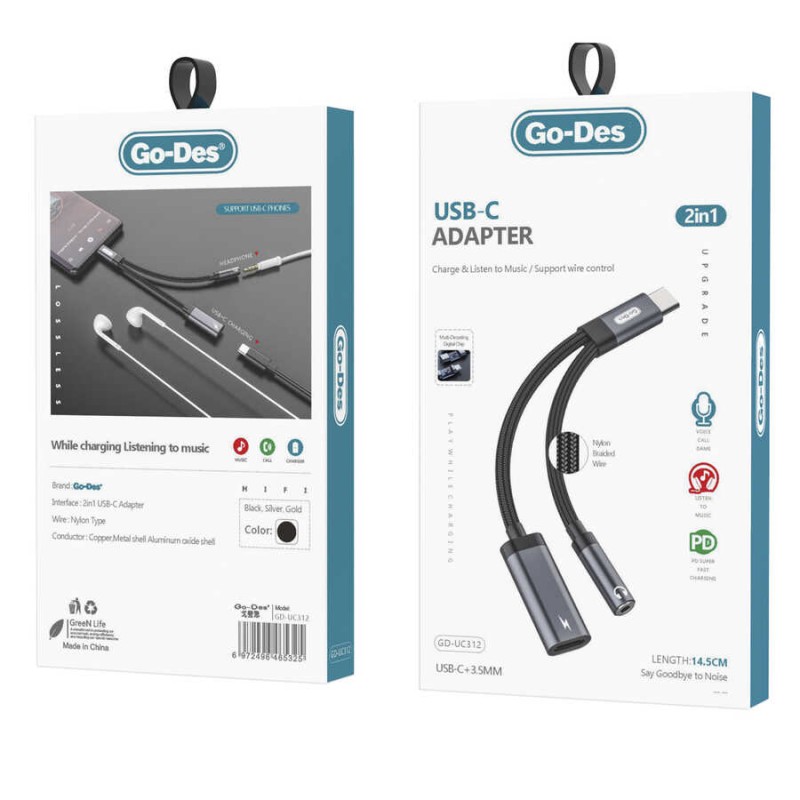 Bal-z Go Des GD-UC312 Type-C To 3.5mm Dönüştürücü