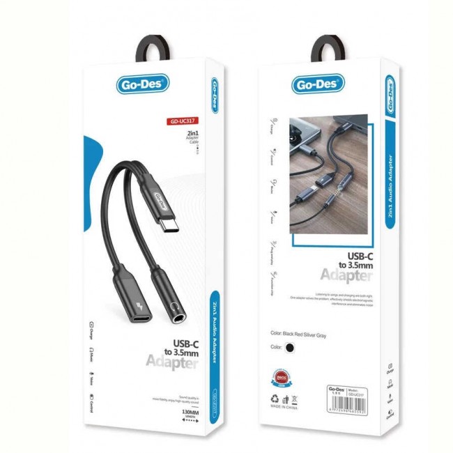 Go Des GD-UC317 Type-C To 3.5mm Adaptör Go Des GD-UC317 Type-C To 3.5mm Adaptör