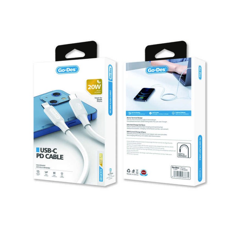 Bal-z Go Des GD-UC572 Type-C to Lightning PD Hızlı Şarj Kablosu 20W 1 metre