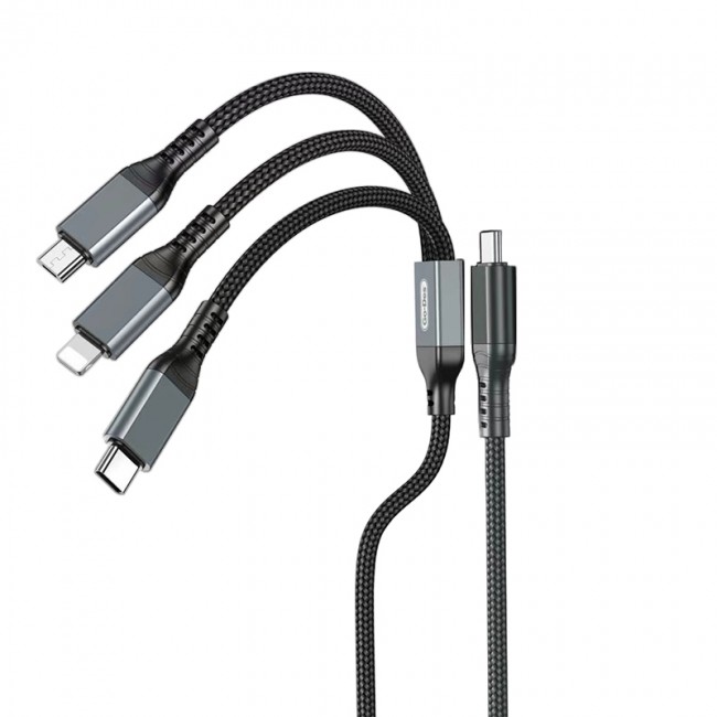 Go Des GD-UC617 3in1 Type-C to Lightning – Type-C – Micro USB Ultra Hızlı PD Şarj Kablosu 100W 1.2M Go Des GD-UC617 3in1 Type-C to Lightning – Type-C – Micro USB Ultra Hızlı PD Şarj Kablosu 100W 1.2M