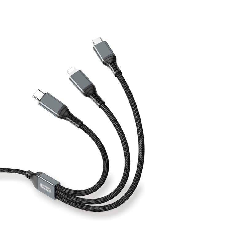 Bal-z Go-Des GD-UC617 3in1 Type-C to Lightning – Type-C – Type-C Ultra Hızlı PD Şarj Kablosu 100W 1.2M