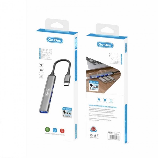 Go Des GD-UC702 4 in 1 Çoklu USB İstasyonu Go Des GD-UC702 4 in 1 Çoklu USB İstasyonu