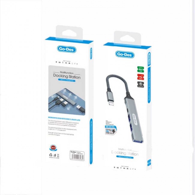 Go Des GD-UC703 4 in 1 Çoklu USB İstasyonu Go Des GD-UC703 4 in 1 Çoklu USB İstasyonu