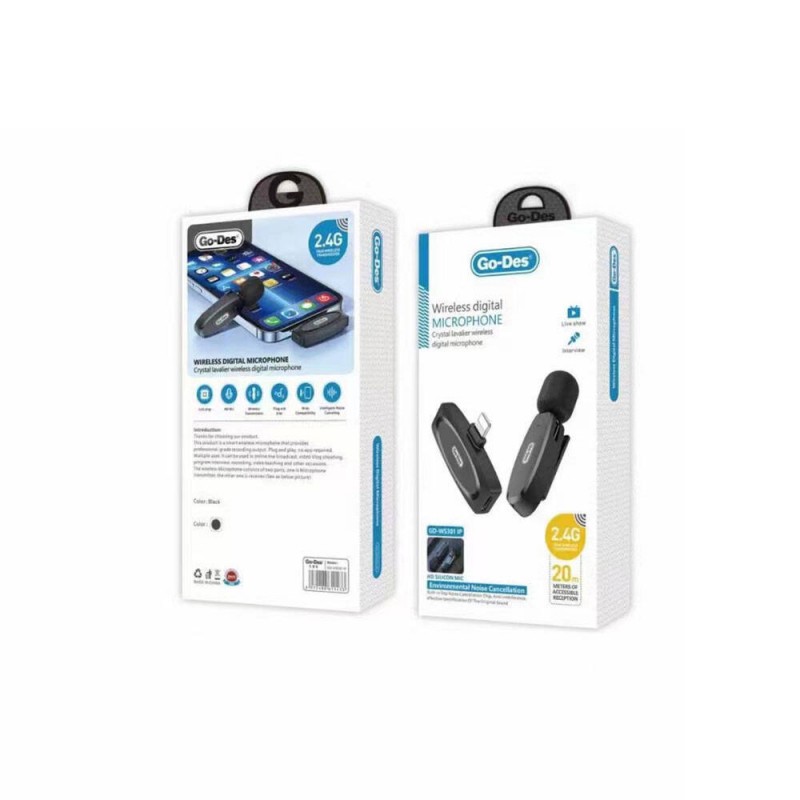 Bal-z Go Des GD-WS301L Kablosuz Dijital Yaka Mikrofonu Seti