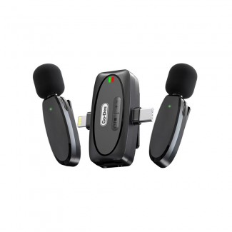 Go Des GD-WS303 2in1 Type-C ve Lightning Portlu Kablosuz Yaka Mikrofonu Go Des GD-WS303 2in1 Type-C ve Lightning Portlu Kablosuz Yaka Mikrofonu