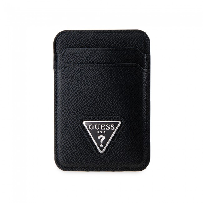 Guess Orjinal Lisanslı 2 Hazneli Üçgen Logolu Deri Magnetik Kartlık Guess Orjinal Lisanslı 2 Hazneli Üçgen Logolu Deri Magnetik Kartlık