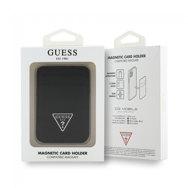 Guess Orjinal Lisanslı 2 Hazneli Üçgen Logolu Deri Magnetik Kartlık Guess Orjinal Lisanslı 2 Hazneli Üçgen Logolu Deri Magnetik Kartlık