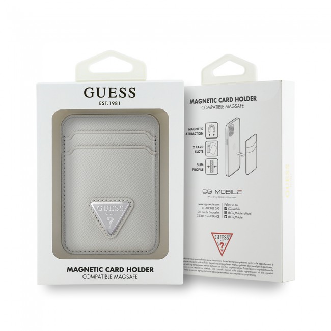 Guess Orjinal Lisanslı 2 Hazneli Üçgen Logolu Deri Magnetik Kartlık Guess Orjinal Lisanslı 2 Hazneli Üçgen Logolu Deri Magnetik Kartlık