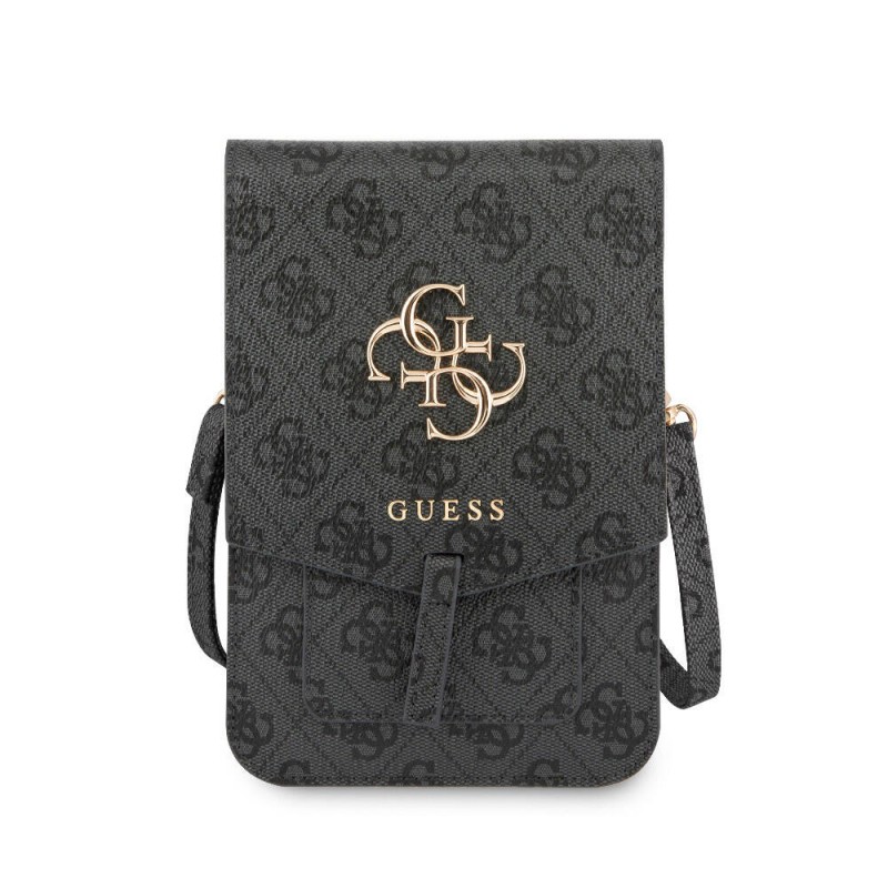 Bal-z Guess Orjinal Lisanslı 4G Desenli Büyük 4G Logolu 5 Hazneli Askılı Mıknatıs Kapaklı Çanta