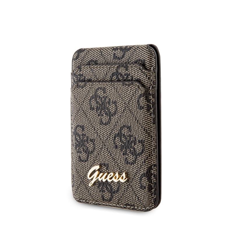 Bal-z Guess Orjinal Lisanslı 4G Desenli Metal Script Logolu Magnetik Kartlık