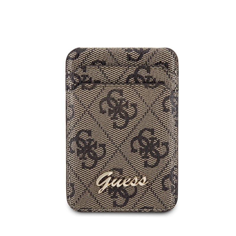 Bal-z Guess Orjinal Lisanslı 4G Desenli Metal Script Logolu Magnetik Kartlık