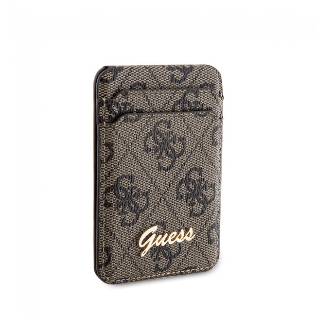 Guess Orjinal Lisanslı 4G Desenli Metal Script Logolu Magnetik Kartlık