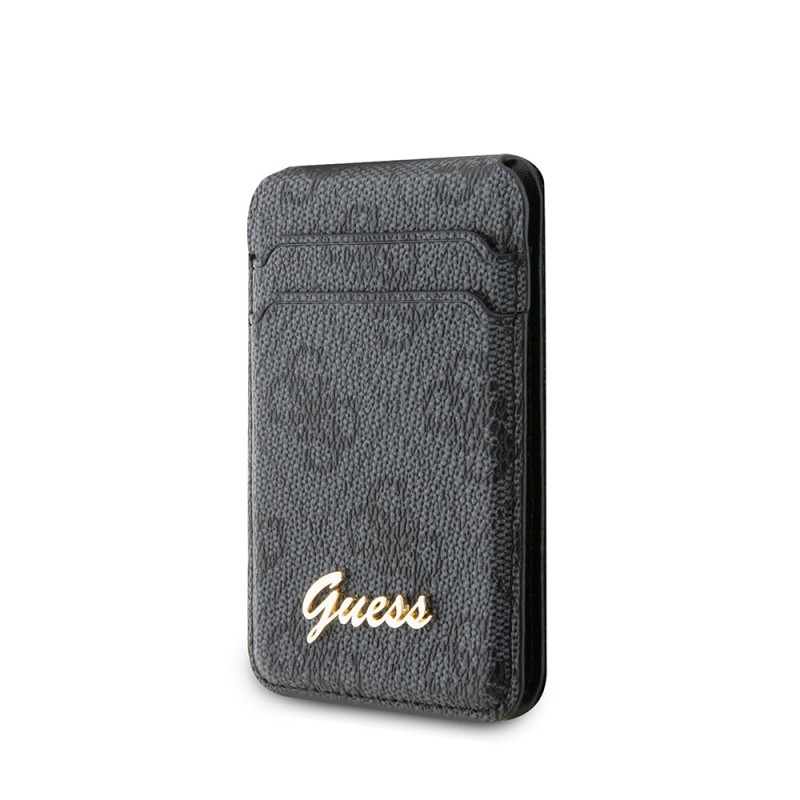 Bal-z Guess Orjinal Lisanslı 4G Desenli Metal Script Logolu Magnetik Kartlık