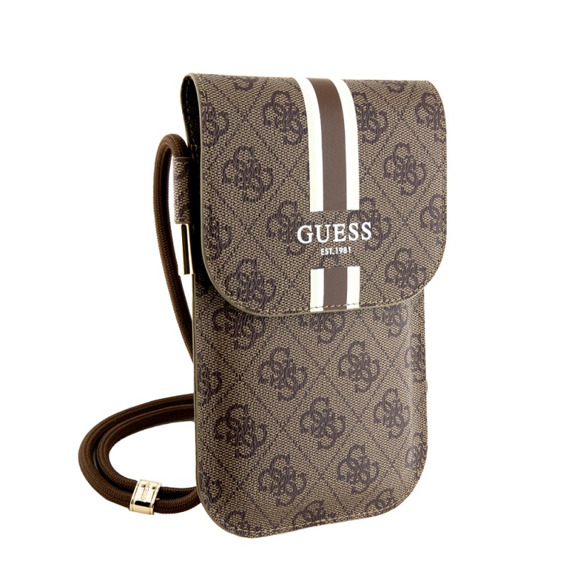 Bal-z Guess Orjinal Lisanslı 4G Desenli Askılı Mıknatıs Kapaklı Çanta