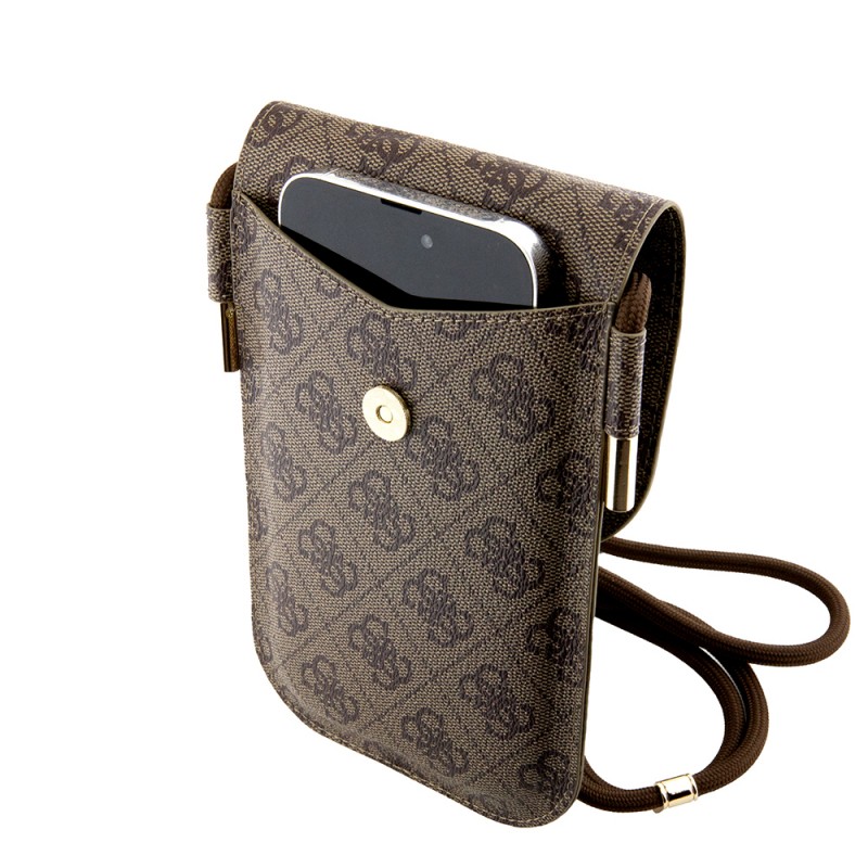 Bal-z Guess Orjinal Lisanslı 4G Desenli Askılı Mıknatıs Kapaklı Çanta