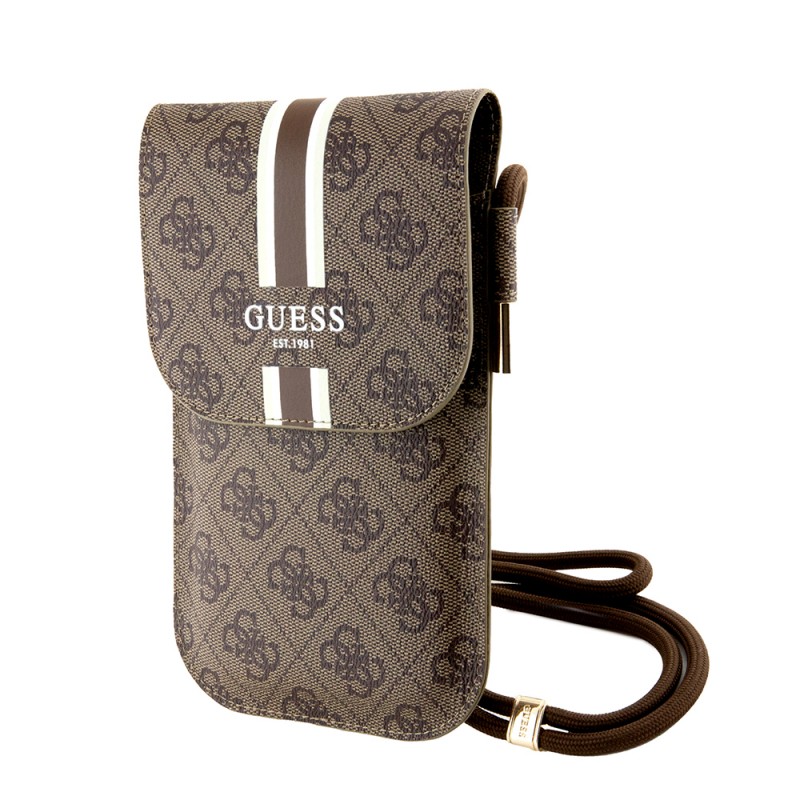 Bal-z Guess Orjinal Lisanslı 4G Desenli Askılı Mıknatıs Kapaklı Çanta