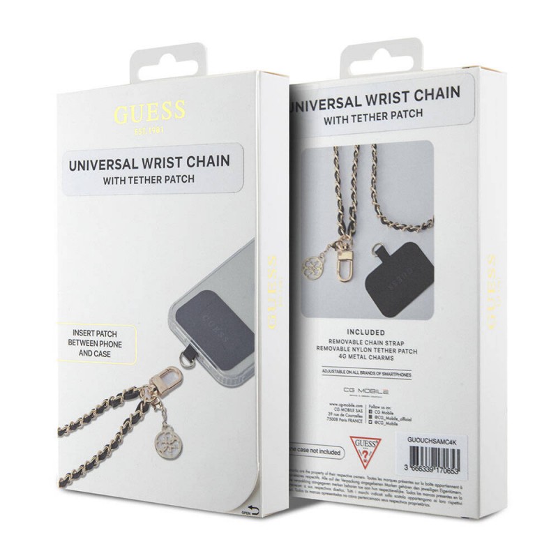 Bal-z Guess Orjinal Lisanslı 4G Logolu Bağlama İpli Saffiano Telefon Askı Zinciri