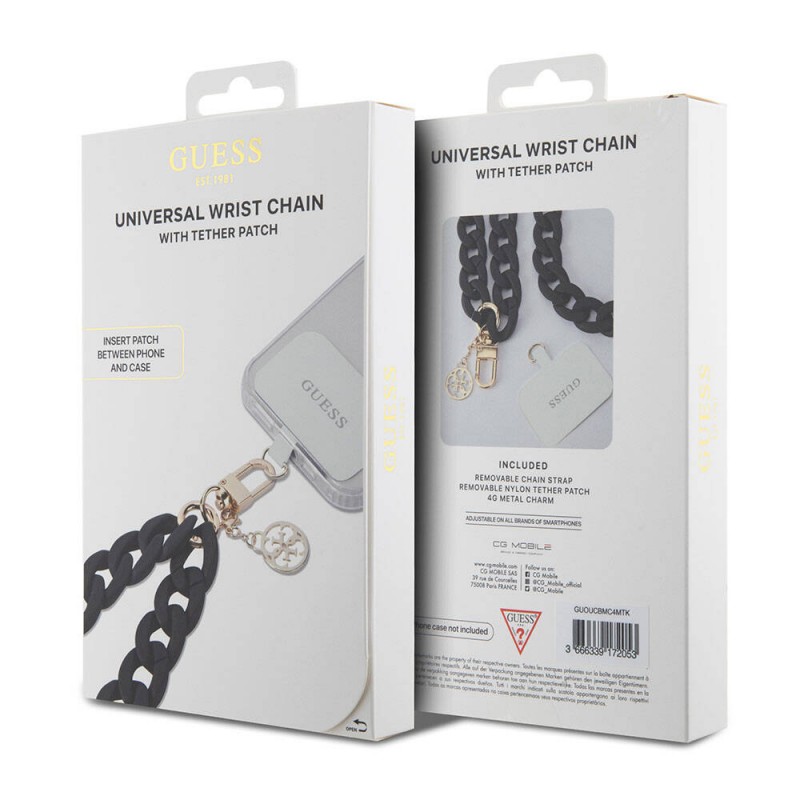 Bal-z Guess Orjinal Lisanslı 4G Logolu Kalın Telefon Askı Zinciri