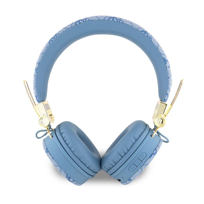 Bal-z Guess Orjinal Lisanslı 4G Metal Logo PU Deri Ayarlanabilir Kulak Üstü Bluetooth Kulaklık