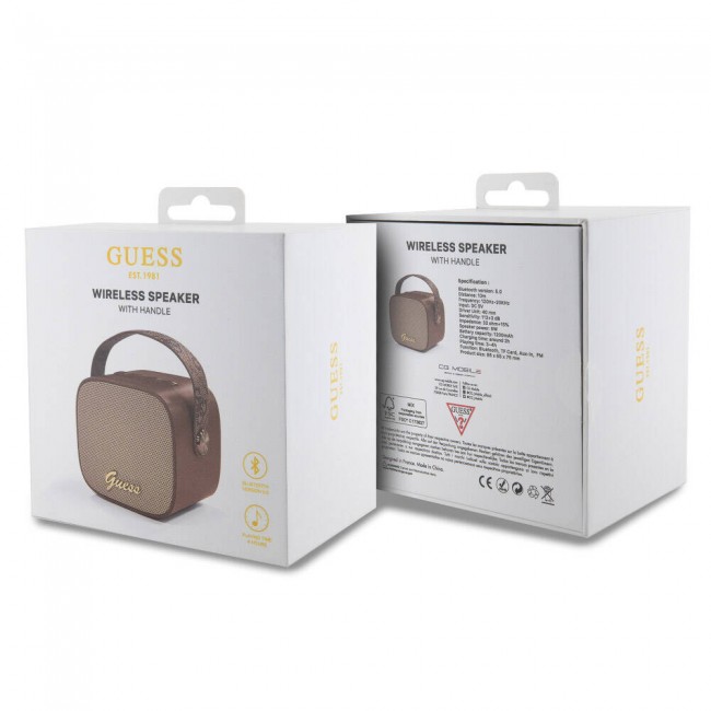Guess Orjinal Lisanslı Askılı PU Deri Yazı Logolu 5W Bluetooth Speaker Guess Orjinal Lisanslı Askılı PU Deri Yazı Logolu 5W Bluetooth Speaker