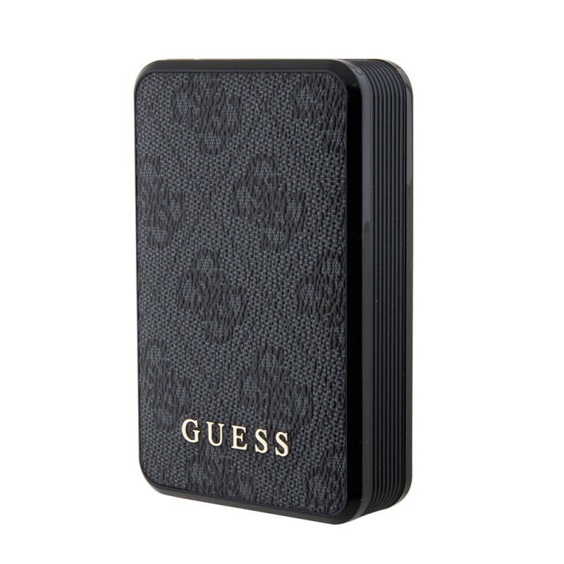 Bal-z Guess Orjinal Lisanslı Dijital Led Göstergeli PU Deri 4G Desenli Metal Yazı Logolu Powerbank 10000mAh 18W