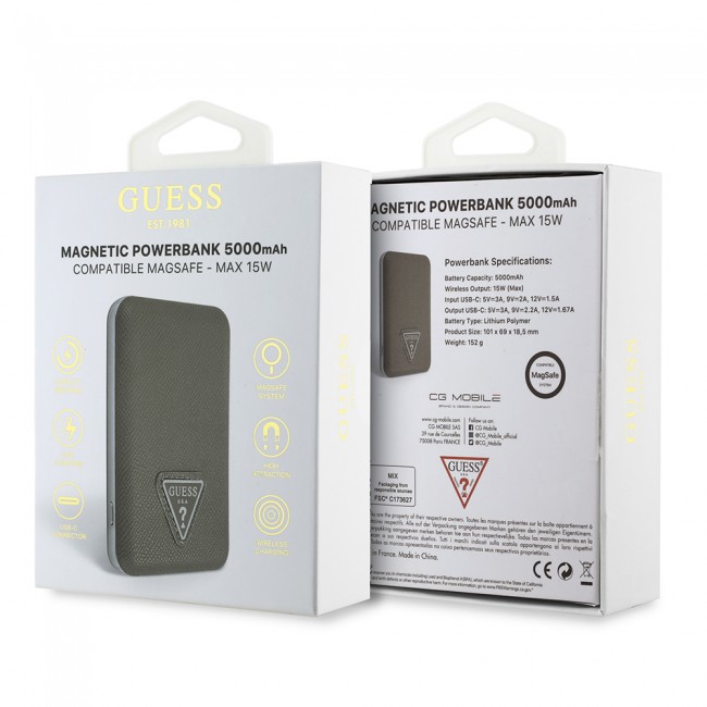 Guess Orjinal Lisanslı Dijital Led Göstergeli PU Deri Yüzey Üçgen Logolu Powerbank 5000mAh 15W Guess Orjinal Lisanslı Dijital Led Göstergeli PU Deri Yüzey Üçgen Logolu Powerbank 5000mAh 15W