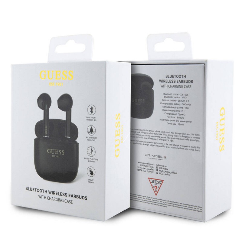 Bal-z Guess Orjinal Lisanslı Klasik EST Yazı Logolu TWS Bluetooth Kulaklık