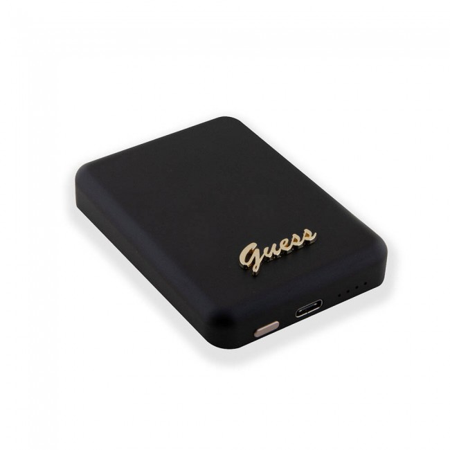 Guess Orjinal Lisanslı Magsafe Şarj Özellikli Metal Yazı Logolu Powerbank 5000mAh 15W Guess Orjinal Lisanslı Magsafe Şarj Özellikli Metal Yazı Logolu Powerbank 5000mAh 15W