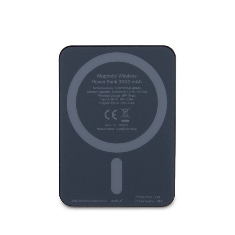 Bal-z Guess Orjinal Lisanslı M-safe Şarj Özellikli Taşlı 4G Logolu Powerbank 3000mAh 5W