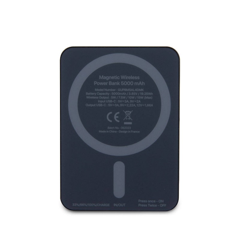 Bal-z Guess Orjinal Lisanslı M-safe Şarj Özellikli Taşlı 4G Logolu Powerbank 5000mAh 15W