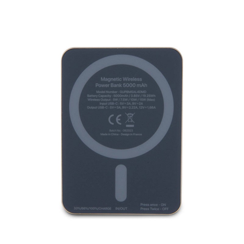 Bal-z Guess Orjinal Lisanslı M-safe Şarj Özellikli Taşlı 4G Logolu Powerbank 5000mAh 15W