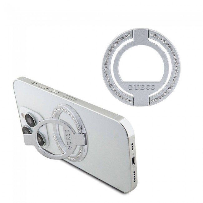 Guess Orjinal Lisanslı Magsafe Şarj Özellikli Yazı Logolu Taşlı Yüzüklü Magnetik Stand Guess Orjinal Lisanslı Magsafe Şarj Özellikli Yazı Logolu Taşlı Yüzüklü Magnetik Stand