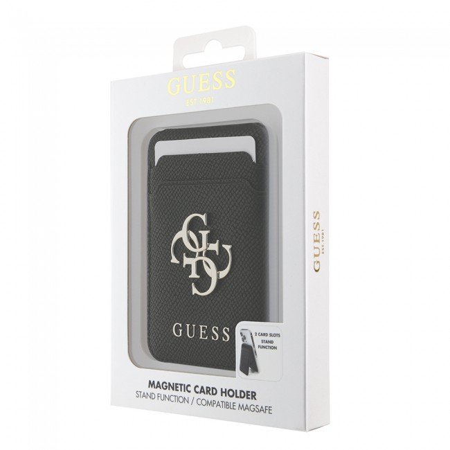 Guess Orjinal Lisanslı Metal Büyük 4G ve Yazı Logolu Standlı Magnetik Kartlık Guess Orjinal Lisanslı Metal Büyük 4G ve Yazı Logolu Standlı Magnetik Kartlık