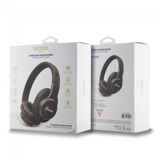 Guess Orjinal Lisanslı PU 4G Desenli Metal Yazı Logolu Tone On Tone Kulak Üstü Bluetooth Kulaklık Guess Orjinal Lisanslı PU 4G Desenli Metal Yazı Logolu Tone On Tone Kulak Üstü Bluetooth Kulaklık