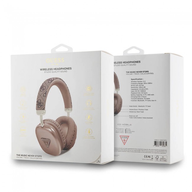 Guess Orjinal Lisanslı PU 4G Desenli Üçgen Logolu Kulak Üstü Bluetooth Kulaklık Guess Orjinal Lisanslı PU 4G Desenli Üçgen Logolu Kulak Üstü Bluetooth Kulaklık