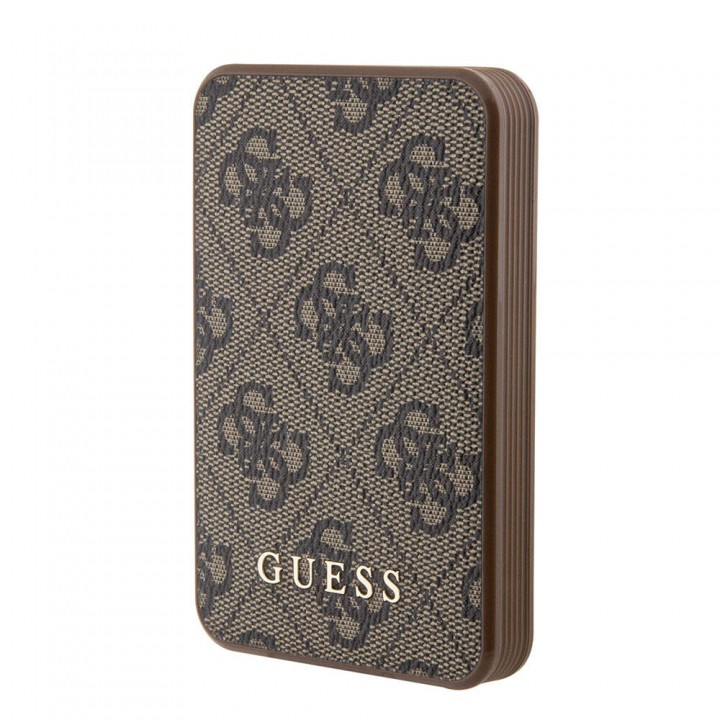 Guess Orjinal Lisanslı PU Deri 4G Desenli Metal Yazı Logolu Powerbank 5000mAh