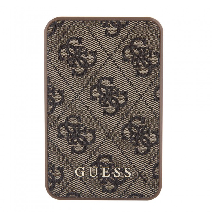 Guess Orjinal Lisanslı PU Deri 4G Desenli Metal Yazı Logolu Powerbank 5000mAh