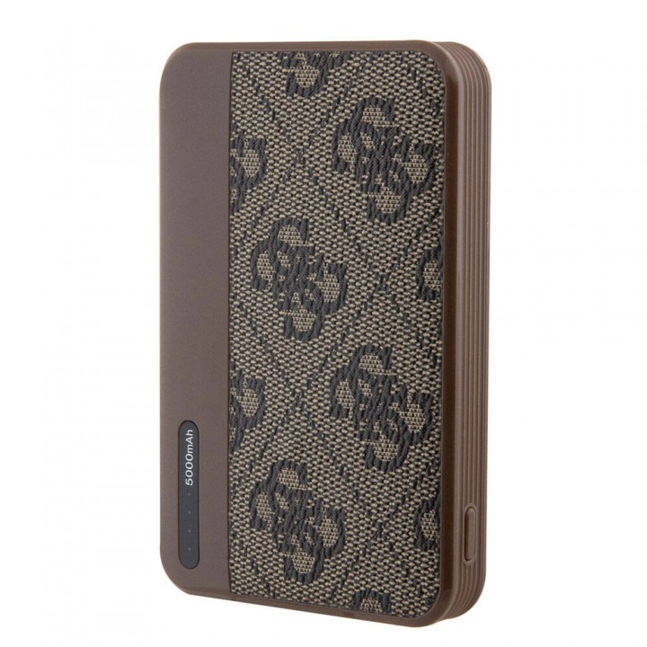 Guess Orjinal Lisanslı PU Deri 4G Desenli Metal Yazı Logolu Powerbank 5000mAh