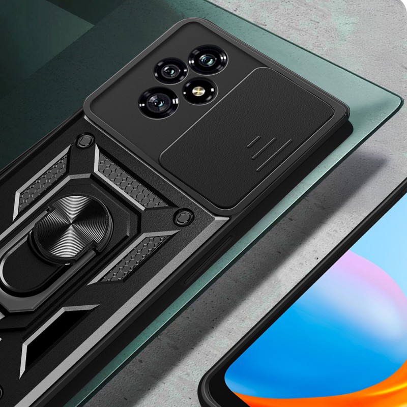 Bal-z Honor 200 Kılıf Magnetik Standlı Kamera Korumalı  Sürgülü Vega Kapak