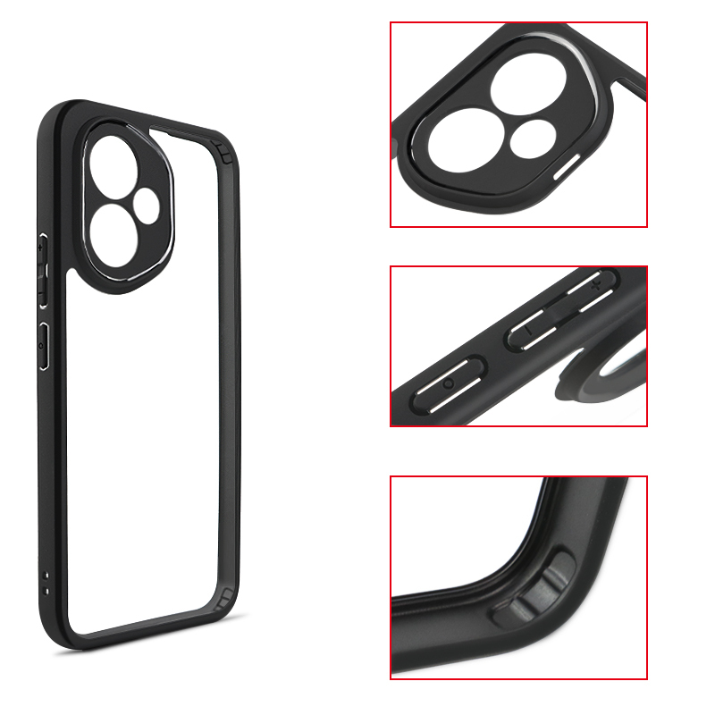 Bal-z Honor 400 Kılıf Kamera Korumalı Şeffaf Arka Yüzey  New Roll Kapak