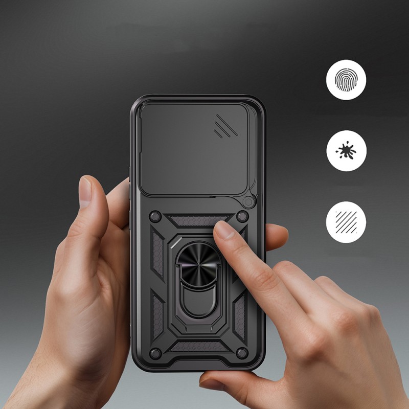 Bal-z Honor 400 Kılıf Magnetik Standlı Kamera Korumalı  Sürgülü Vega Kapak