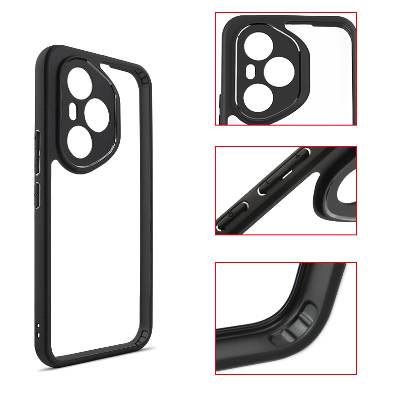 Bal-z Honor 400 Pro Kılıf Kamera Korumalı Şeffaf Arka Yüzey  New Roll Kapak