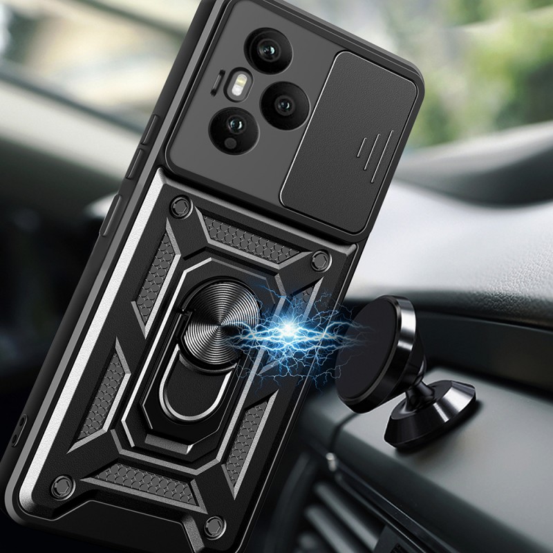 Bal-z Honor 400 Pro Kılıf Magnetik Standlı Kamera Korumalı  Sürgülü Vega Kapak