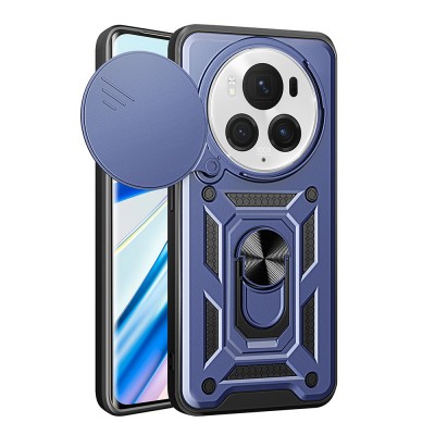 Bal-z Honor Magic 6 Pro Kılıf Magnetik Standlı Kamera Korumalı  Sürgülü Vega Kapak