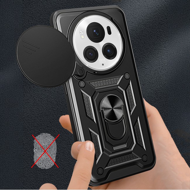 Honor Magic 6 Pro Kılıf Magnetik Standlı Kamera Korumalı Zore Sürgülü Vega Kapak Honor Magic 6 Pro Kılıf Magnetik Standlı Kamera Korumalı Zore Sürgülü Vega Kapak