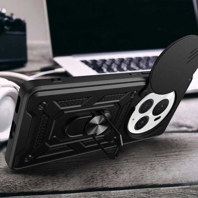 Honor Magic 6 Pro Kılıf Magnetik Standlı Kamera Korumalı Zore Sürgülü Vega Kapak Honor Magic 6 Pro Kılıf Magnetik Standlı Kamera Korumalı Zore Sürgülü Vega Kapak