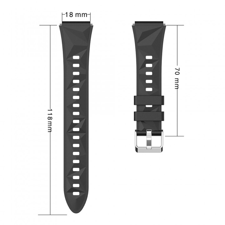 Huawei GT4 41mm Zore KRD-129 18mm Silikon Kordon Strap Kayış