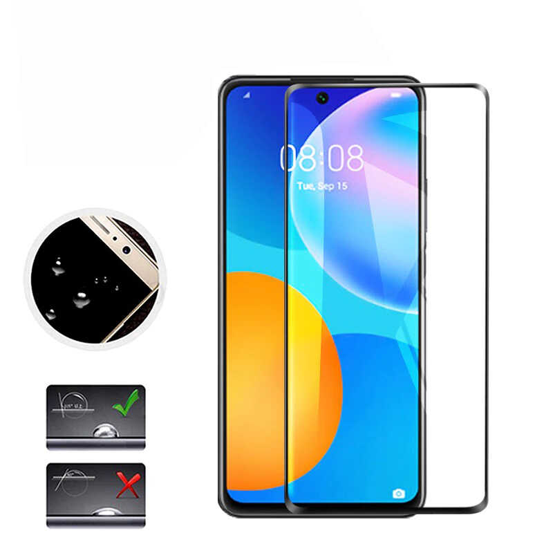 Bal-z Huawei P Smart 2021  Kenarları Kırılmaya Dayanıklı Cam Ekran Koruyucu
