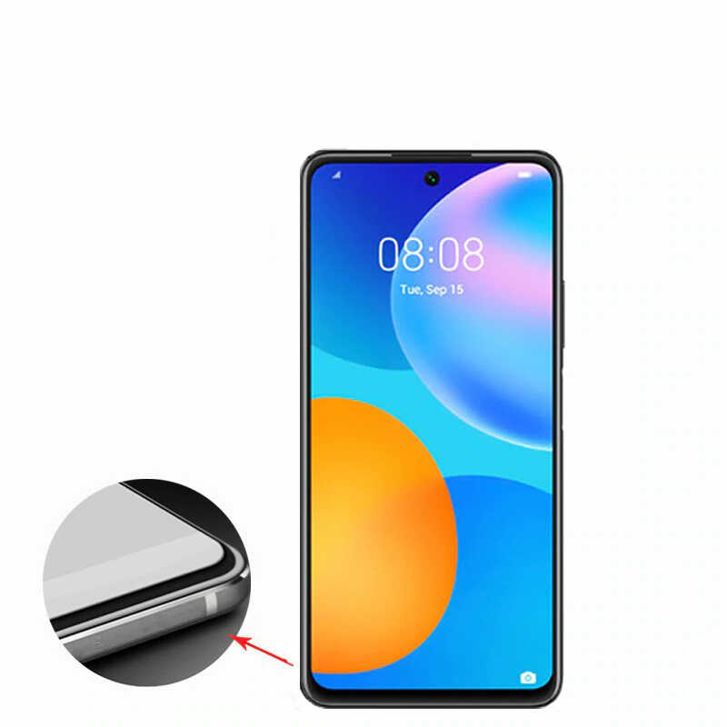 Bal-z Huawei P Smart 2021  Kenarları Kırılmaya Dayanıklı Cam Ekran Koruyucu