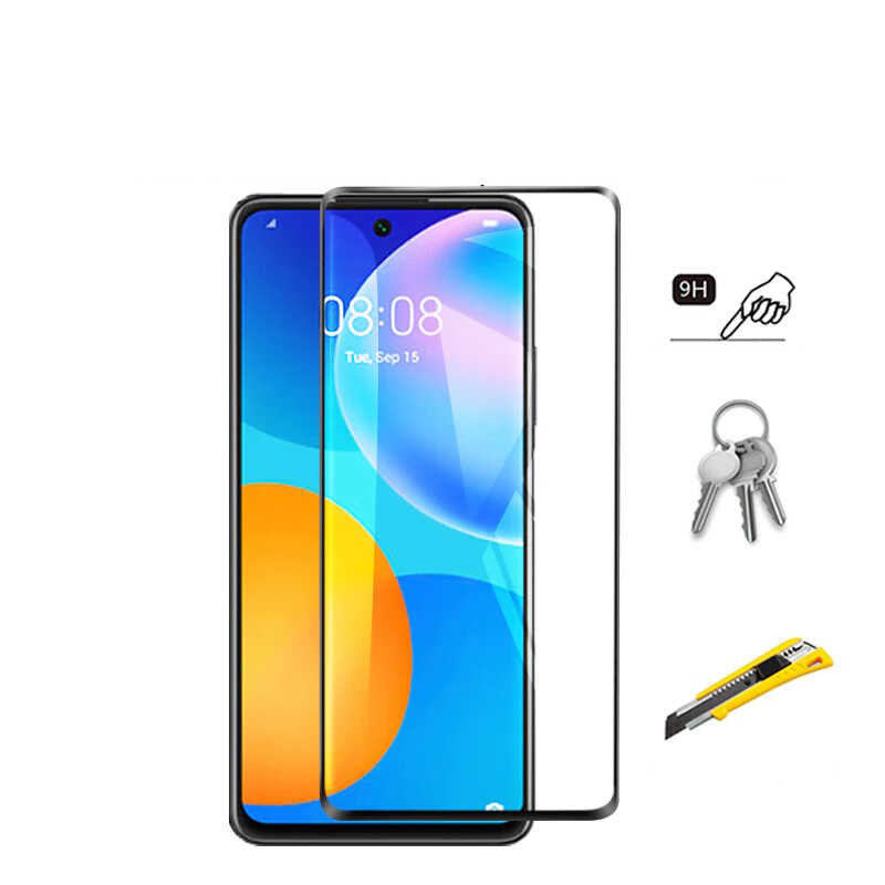 Bal-z Huawei P Smart 2021  Kenarları Kırılmaya Dayanıklı Cam Ekran Koruyucu